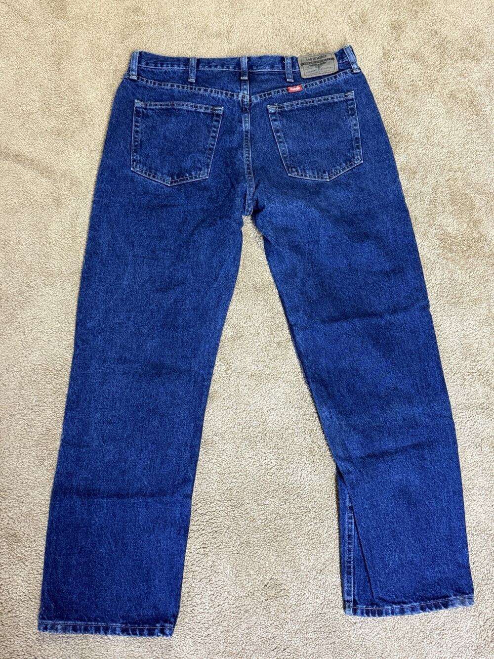 Wrangler Jeans Mens 35x30 Denim Straight Leg 96501MR